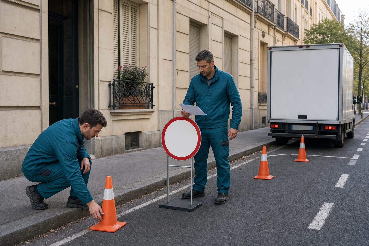 Réservation d’une place de stationnement avant un déménagement en ville