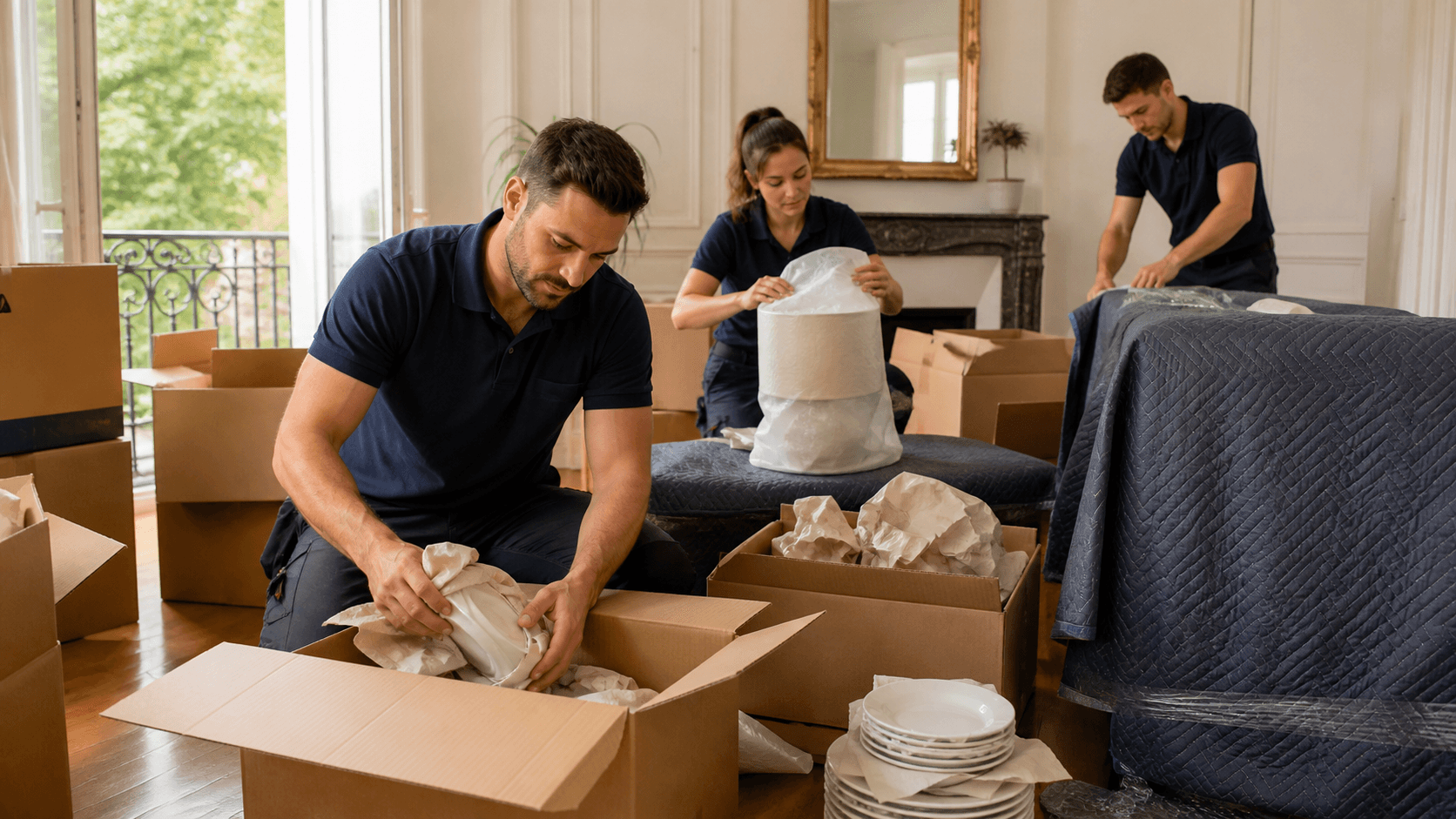Formule premium avec emballage complet pour estimer le coût du déménagement